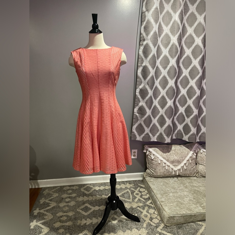Danny And Nicole Sleeveless Floral Lace Fit & Flare Dress size 6